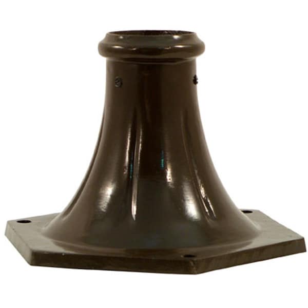 Intense Surface Mounted Base for 3 in. Outer Dia Round Post, Bronze - 8 x 11.63 x 11.63 in. IN2562988 - main